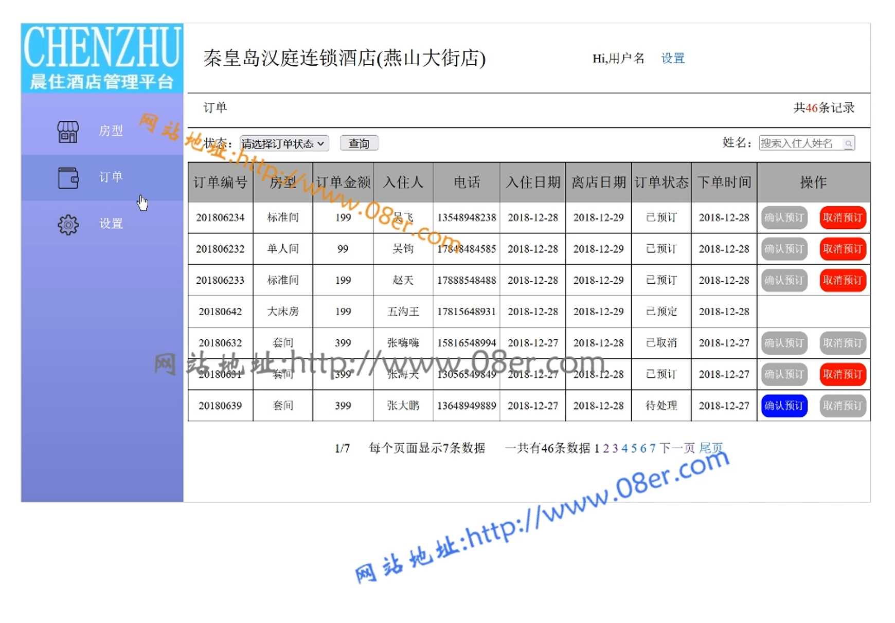 java酒店预订系统源代码 jsp酒店管理系统项目设计源码带运行文档