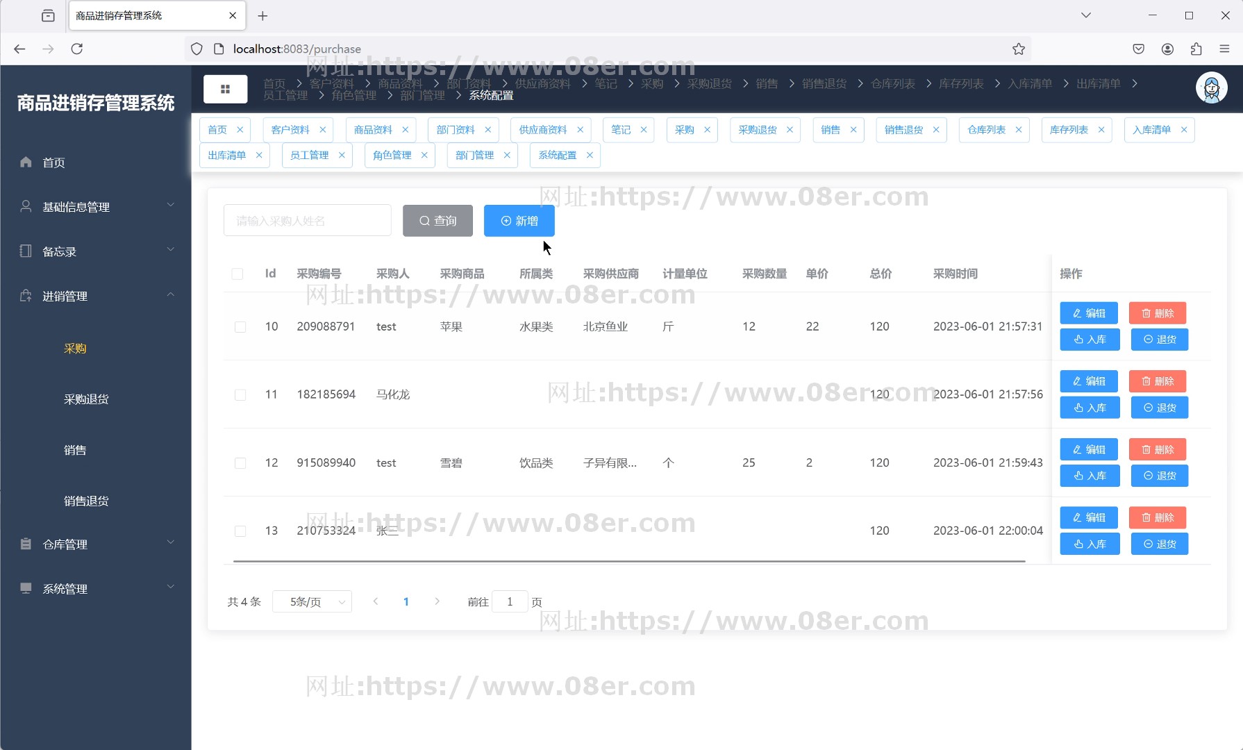 springboot超市进销存管理系统JAVA项目超市erp进销存框架文档